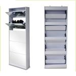 Bedroom White 25kg 29pcs Panels Mirrored Shoe Cabinet