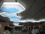 LED Light Soft PVC Ceiling Film For Hall Decoration Bright Blue Sky