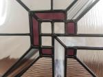 Door Decorative Panel Glass 22"*64" Black Patina Natural Wood Style