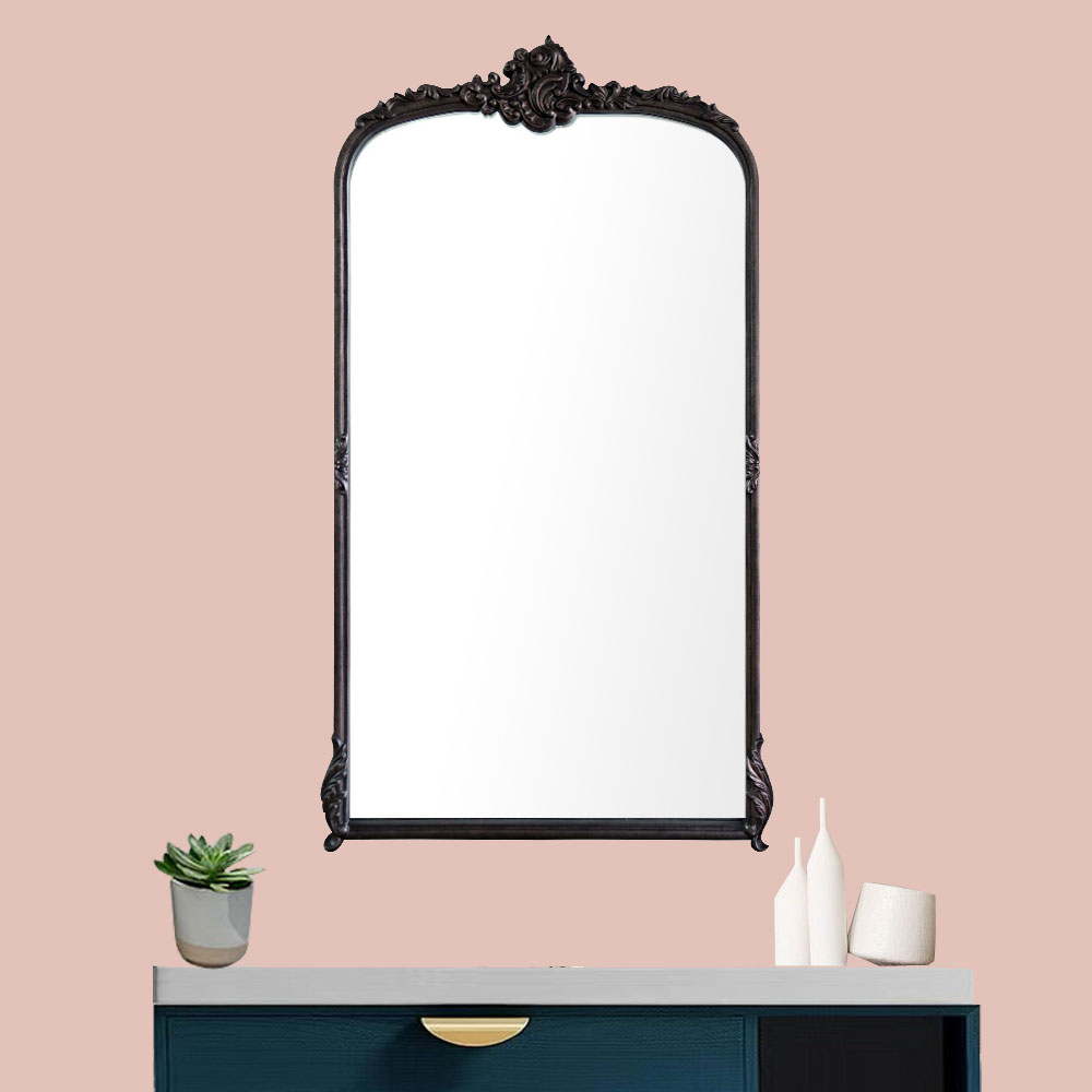 Wall-Mounted Art Deco Design Style Mirror for Large Home and Living Room Decoration