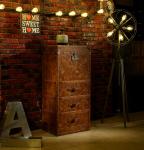 Tan Brown Vintage Storage Trunks , Decorative Trunk Chest Top Grain Genuine