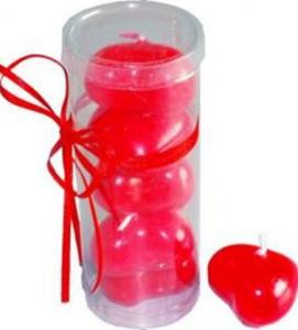 Wholesale 4pk Red unscented floating candle with heart shape packed into clear gift box from china suppliers