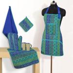 Ladies Apron, Adult Apron, Blue Kitchen Apron, Full Cooking Apron, Kitchen Apron