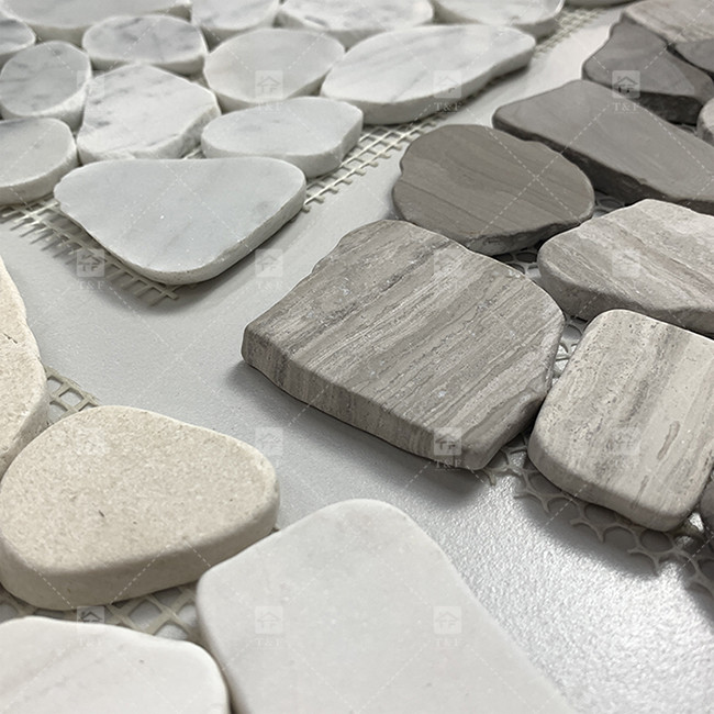 305x305mm Natural Pebble Stone Mosaic Tile For Bathroom Wall And Floor