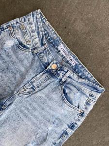 Wholesale 99% Cotton 1% Elastane Light Blue Ripped Jeans Womens High Waisted from china suppliers