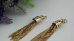 Decorative accessories 10mm light gold leather tassels end cord metal cap for