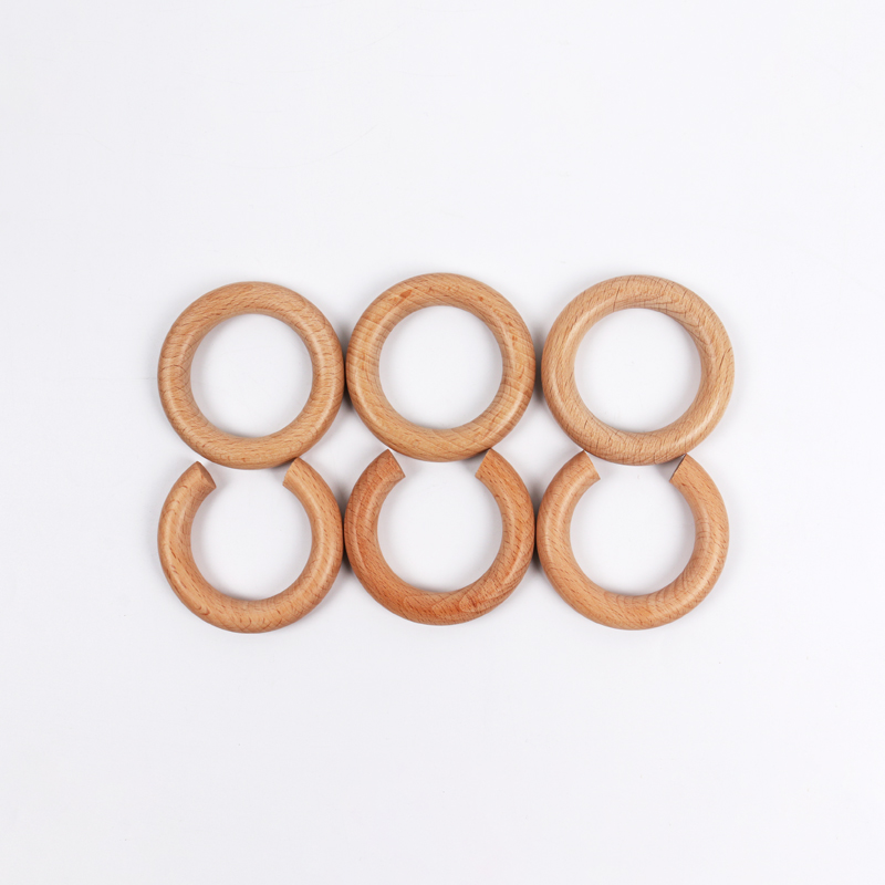 Beech wooden baby teether Ring-Custom wood ring
