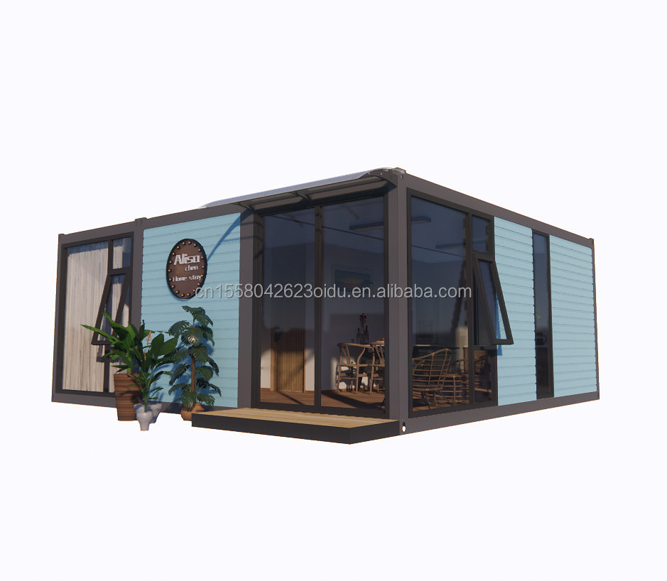 Galvanized Steel Bending 180g 20ft 40ft Detachable Prefabricated Flat Pack Container Home House With 2 Bedrooms for Hotel