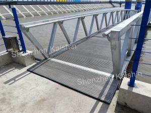 Wholesale 300kgs Load Capacity Silver Aluminum Gangway Marine Floating Walkway For Marinas Boat Dock from china suppliers