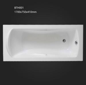 Wholesale Acrylic Drop-In Bathtub Modern Built-In Tub White Color Rectangle Shaped from china suppliers