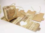 Laser Cut Heart Wedding Paper Box 5x5x5cm Birthday Party Favor Boxes
