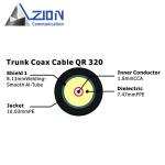 QR320 Trunk Coaxial Cable 1.80mm CCA Conductor with 10.03mm PE Jacket