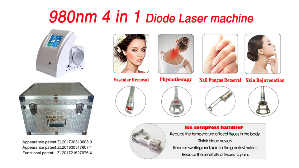 15W 30W Laser Vascular Removal machine for Toenail Treatment / Hot Laser Skin Rejuvenation