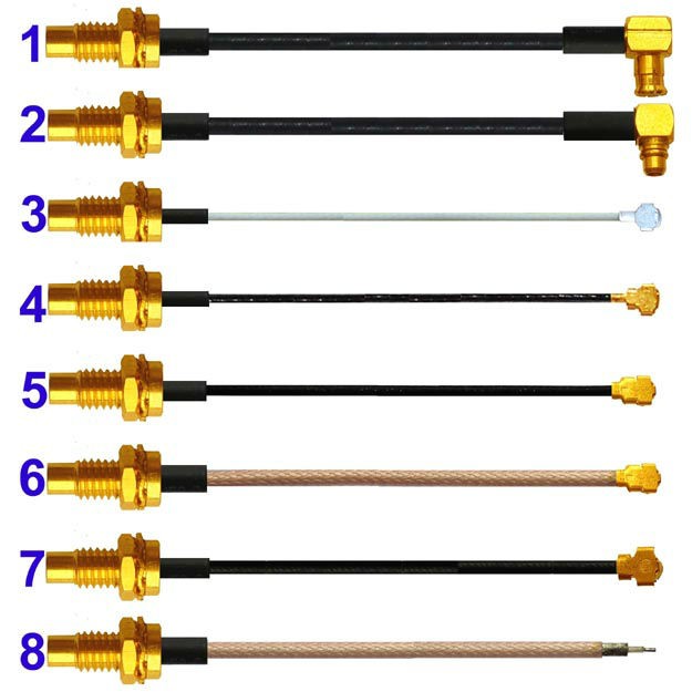 V.S.W.R≤1.5 50 OHM 10cm RG1.13 Jumper Cable with SMA-Female to U.FL IPX Connector