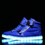 Breathable Blue LED Light up Sneakers Led Fashion Shoes Wear - Resistant