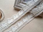 3CM Pretty Scalloped Edge Nylon Lace Trim Off White For Wedding Dress Sewing