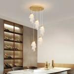 Modern Living Room Villa Rotating Acrylic Stair Light LED Art Flower Acrylic
