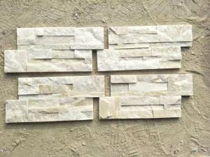 Wholesale Courtyard Pure White Natural Split Quartzite Stone Veneer from china suppliers