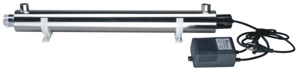 304# stainless steel 1.36 T / H 25 Watt UV Water Sterilizer For Home 6GPM No