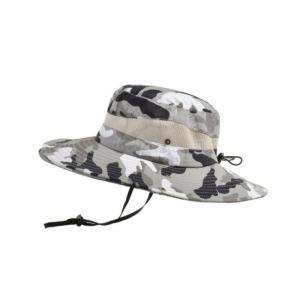 Wholesale Wide Brim Outdoor Fisherman Hat Leisure Camouflage Bucket Hat With String from china suppliers