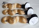 Body Wave Blonde 613 Ombre Real Hair Extensions , Malaysian Curly Hair
