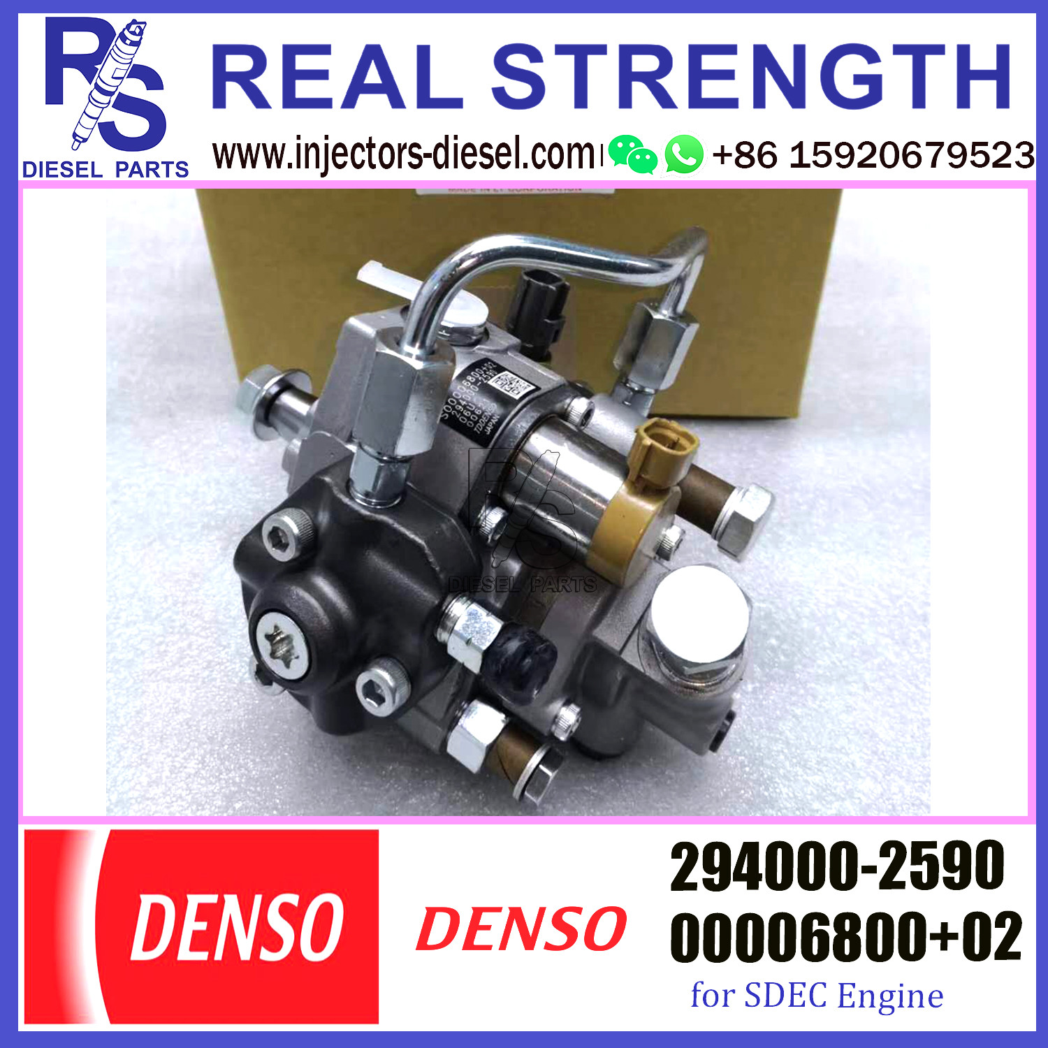 HP3 Denso Diesel Fuel Pump 294000-2590, 294000-2591 For SDEC BUS D912 S0000680002 00006800+02