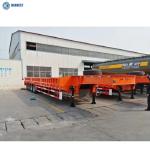 Weight 10000kg 4 Axles Max Payload 80 Ton Lowbed Heavy Duty Semi Trailer