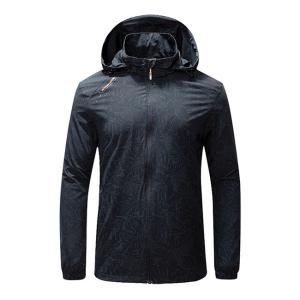 Wholesale Oem Factory Manufacturer Custom Logo Lightweight Printed Outwear Hooded Windbreaker Jackets from china suppliers