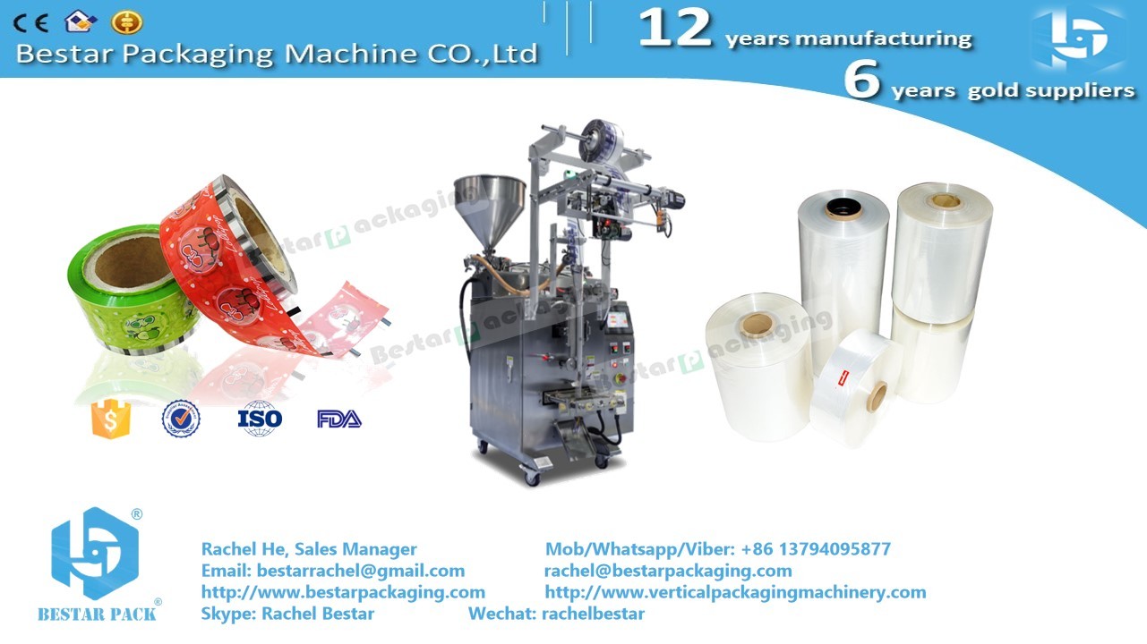 Transparent plastic roll film for Bestar FFS packing machine