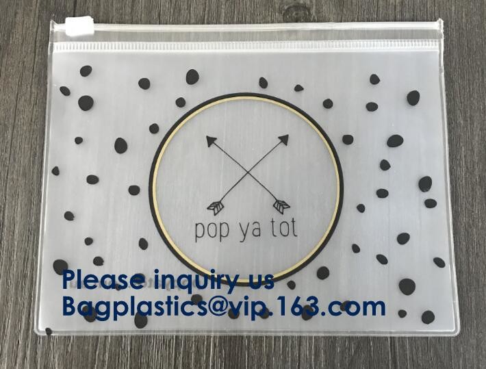 PVC Slider Frosted Zipper Bag ,Plastic Packing Bag With Zipper, Resealable Poly Bags,Slider Zipper Bag Clear Pvc Packagi