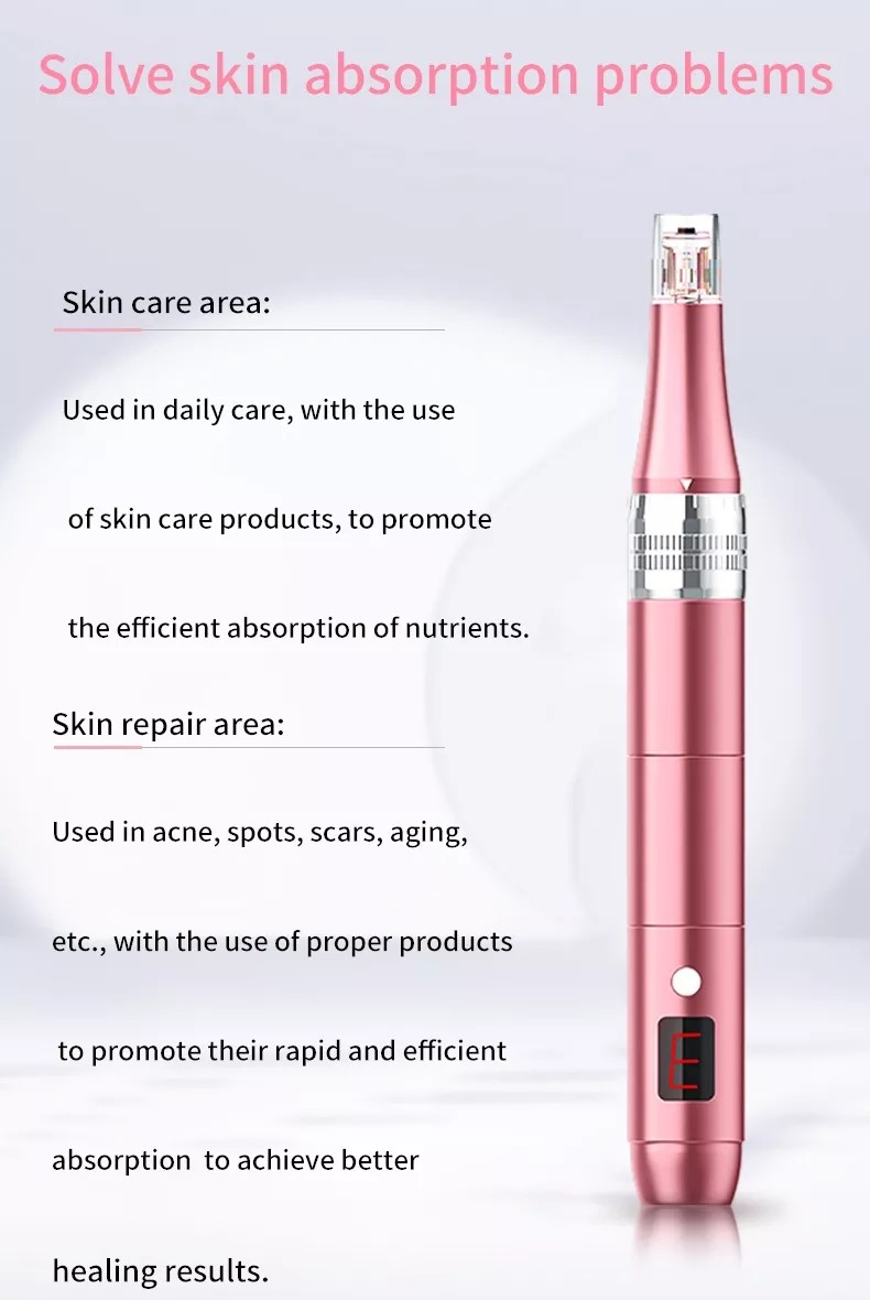 Professional Wireless Microneedling Pen- Adjustable Micro Needling Professional Derma Pen Microneedle Machine