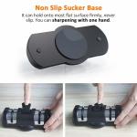 Universal Black Manual Professional Knife Sharpener Stainless Steel With Suction
