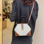 GHJ-26 Fashion PU Single Handbags With Lock For Women's Shoulder Tote Bag CANDY