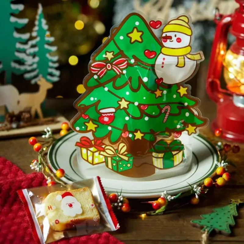 Irregular Shape Die Cut Mylar Bags Christmas Gift Packaging Bag For Cookies Jewelry