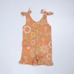 New Born Rompers Pink Color Poplin Fabric Baby Dress Jumpsuits