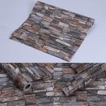 Moisture-Proof PVC Vinyl Brick Stone Wallpaper Vintage Design 3D Brick Wallpaper