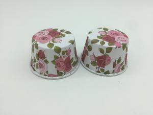 Wholesale Wedding Party Rose Floral Baking Cups , Round Shape Muffin Paper Cups Not Retain Odors from china suppliers