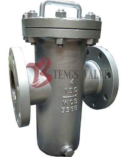 Cast Steel Simplex Basket Strainer , ANSI CL150 Flanged Basket Strainer For