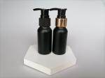 30ml Matte Black Aluminum Pump Dropper Essential Bottle Aluminum Cosmetic