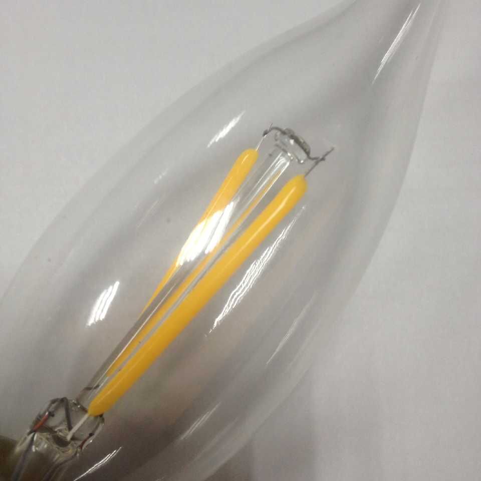 dimmable led filament lamp led candle light bulb E12 4W/2W 2700K UL ETL