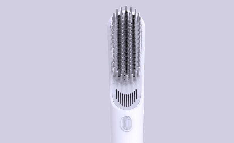 PET Handle Rechargeable Wireless Hair Straightener Brush
