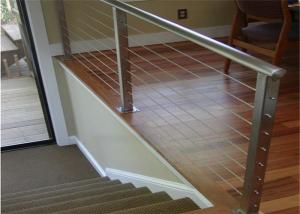Wholesale DIY Wire Rope Stainless Steel Stair Balustrade Outdoor / Indoor With SS Wire Ropes from china suppliers