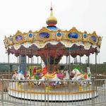 Fiberglass Colorful Horse Carousel Ride , Toddler Carousel Ride 16 Seats
