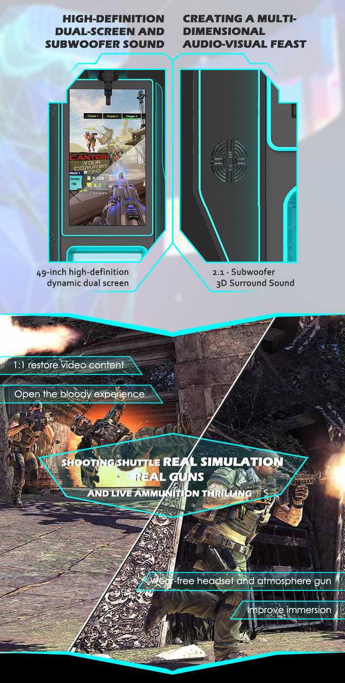 9d Vr Arcade Shooting Game Machine Kat Virtual Reality Super 2 Player Gun Simulator