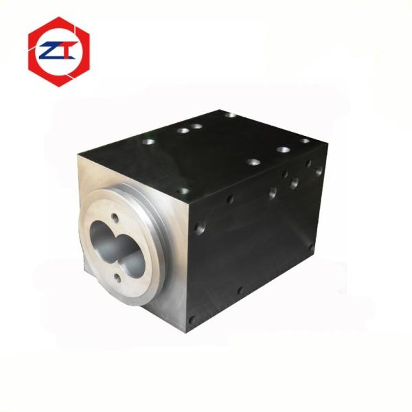 Plastic Extrusion 80mm Clamp Connection Pellet Machine Parts Screw Barrel For ZE
