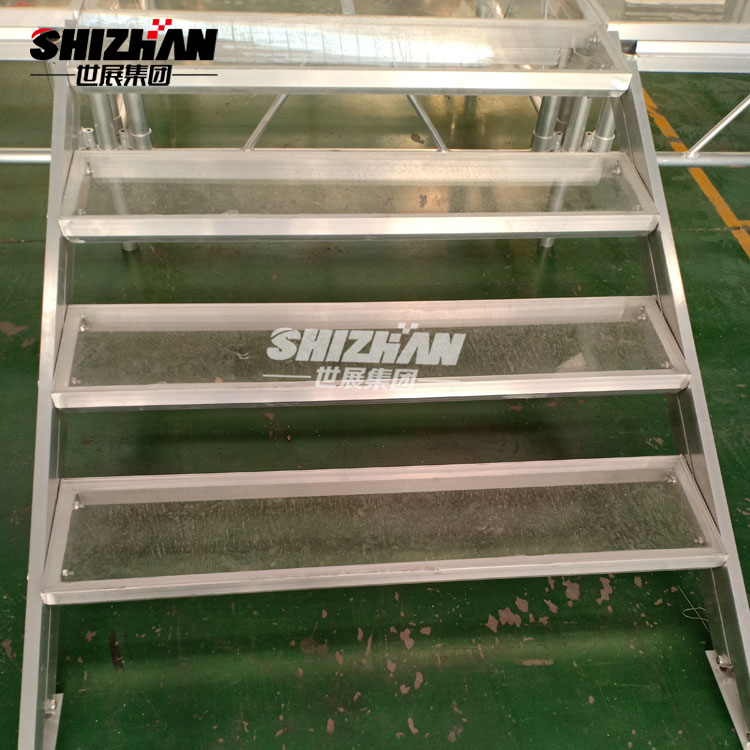 Aluminium wedding event glass stage