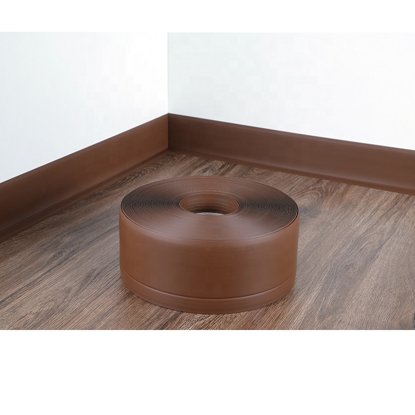 Peel-Stick Baseboard Molding Flexible Vinyl for Hassle-Free Wall Base Installation