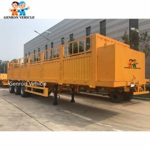 Wholesale 3 Axles 13M Q345B/TT700 Steel Fence Side Wall Semi Trailer 28T Double Speed from china suppliers