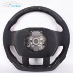 Sports Twill Gloss Ford Carbon Fiber Steering Wheel Raptor Red Leather