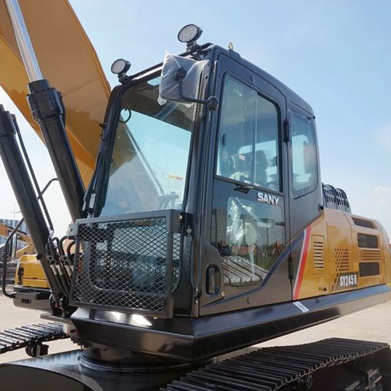SANY SY245H 24 Tons Used Excavator Crawler at Manufacturing Plant with Yellow Color